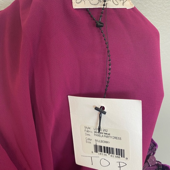 LoveShackFancy PAMELA PARTY DRESS Mulberry Size 2 NWT - Picture 10 of 10